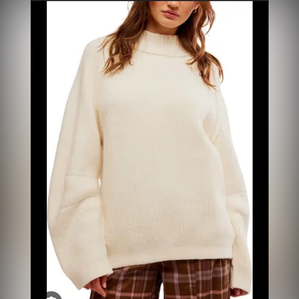 FREE PEOPLE Sunbeam Sweater / NWOT. Coconut milk - Picture 3 of 5